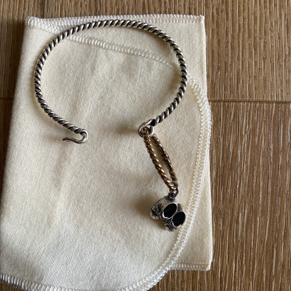 Silver Twisted Bracelet with Shoe Charms - Picture 4 of 14
